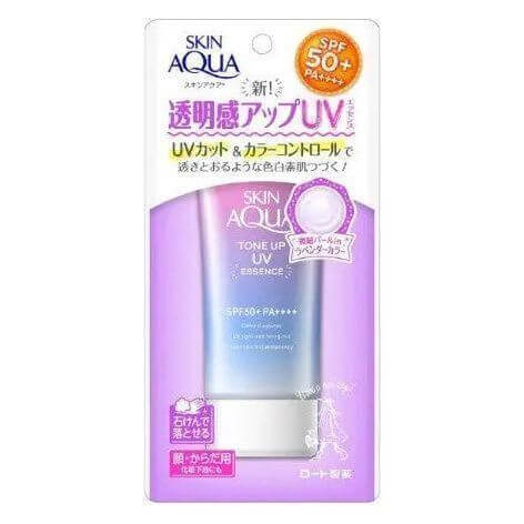 SKIN AQUA – Tone Up UV Essence Sunscreen SPF50+ PA++++ – Brightening Lavender (80g) product image